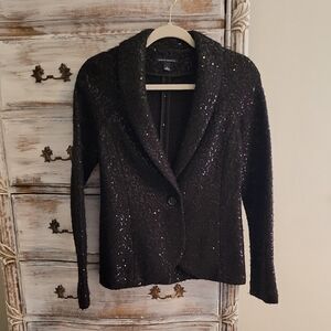 Banana Republic Black Sequin Blazer